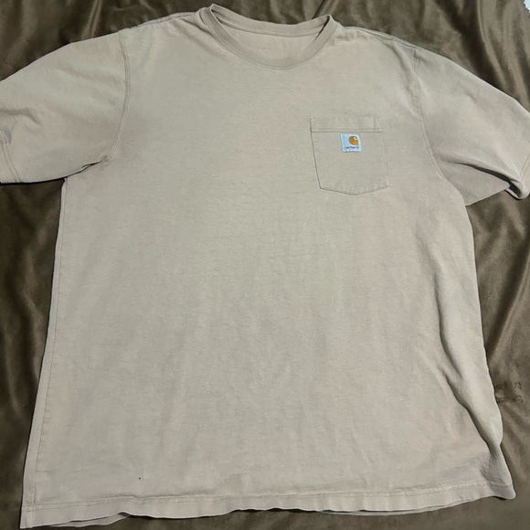 Carhartt Light Tan Crew Neck Tee - Picture 1 of 3